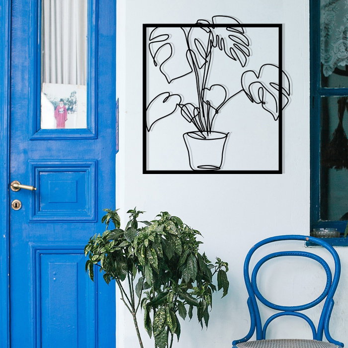 Wallity Store Escultura de Pared de Metal Negra
